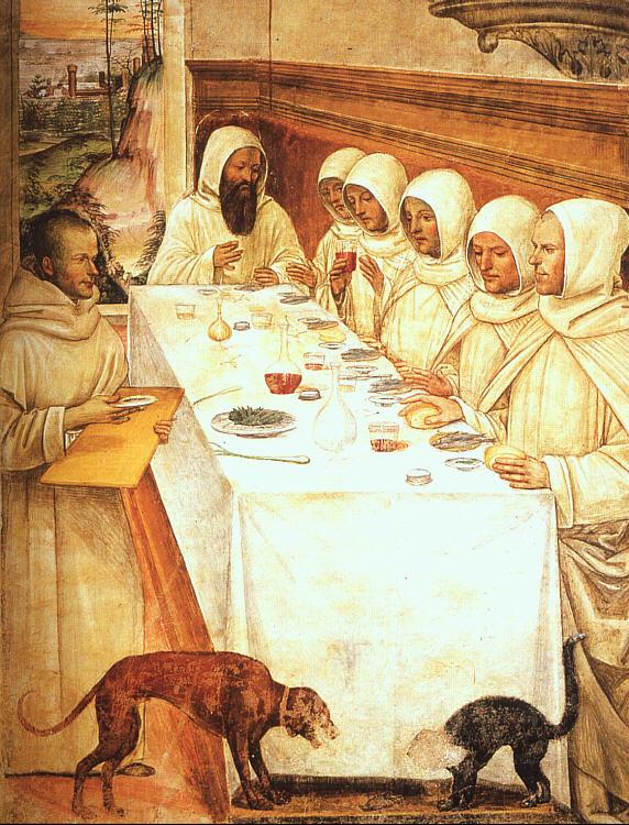 Giovanni Sodoma St.Benedict his Monks Eating in the Refectory Spain oil painting art